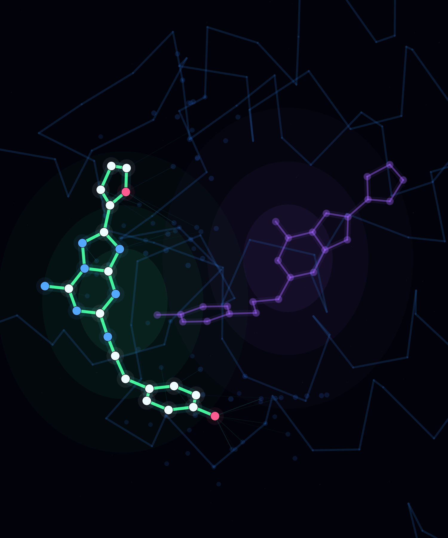 Computed and reference ligand poses overlaid in a Vicena notebook
